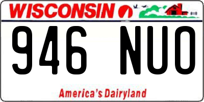 WI license plate 946NUO