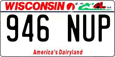 WI license plate 946NUP