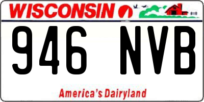 WI license plate 946NVB