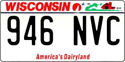 WI license plate 946NVC