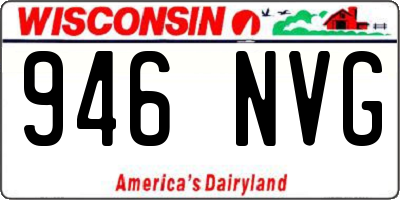 WI license plate 946NVG