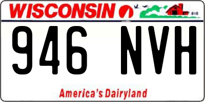 WI license plate 946NVH