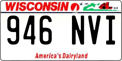 WI license plate 946NVI