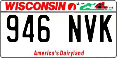 WI license plate 946NVK