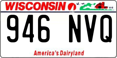WI license plate 946NVQ
