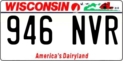 WI license plate 946NVR