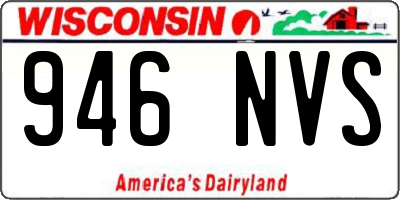 WI license plate 946NVS