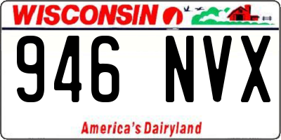 WI license plate 946NVX