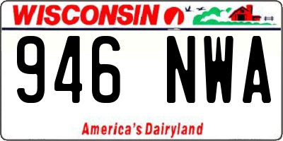 WI license plate 946NWA