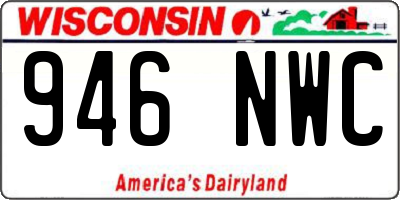 WI license plate 946NWC