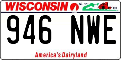 WI license plate 946NWE