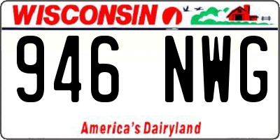 WI license plate 946NWG