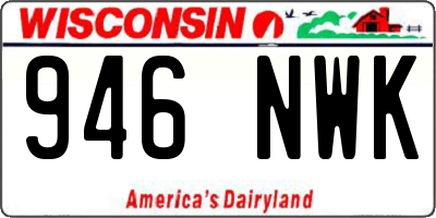 WI license plate 946NWK
