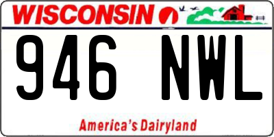 WI license plate 946NWL