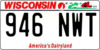 WI license plate 946NWT