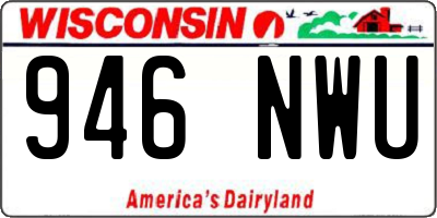 WI license plate 946NWU