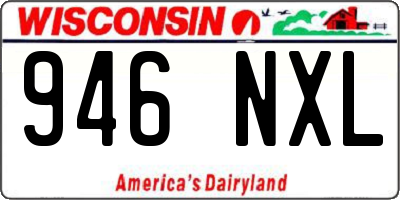 WI license plate 946NXL