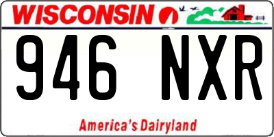 WI license plate 946NXR