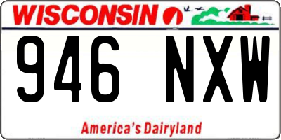 WI license plate 946NXW