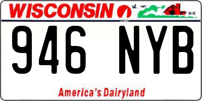 WI license plate 946NYB