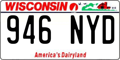 WI license plate 946NYD