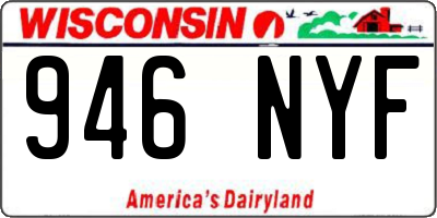 WI license plate 946NYF