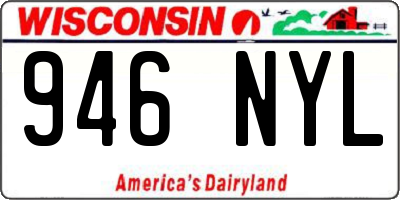 WI license plate 946NYL