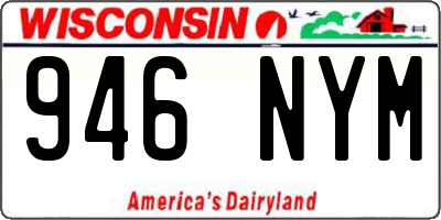 WI license plate 946NYM