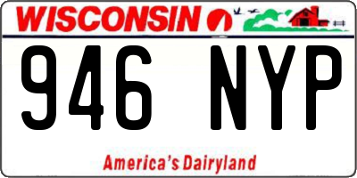WI license plate 946NYP
