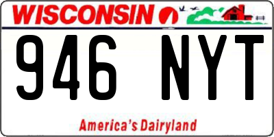WI license plate 946NYT