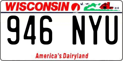 WI license plate 946NYU