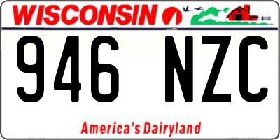 WI license plate 946NZC