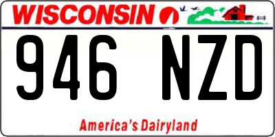 WI license plate 946NZD