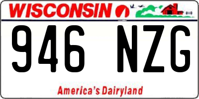 WI license plate 946NZG