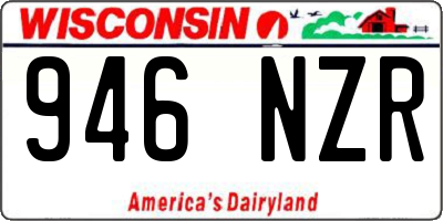 WI license plate 946NZR