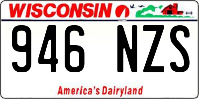 WI license plate 946NZS