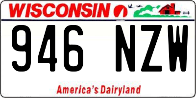 WI license plate 946NZW