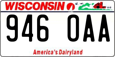 WI license plate 946OAA
