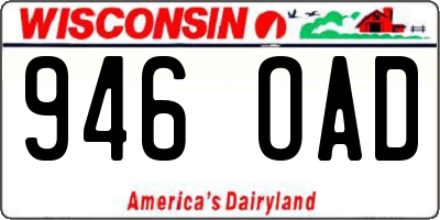 WI license plate 946OAD