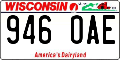 WI license plate 946OAE
