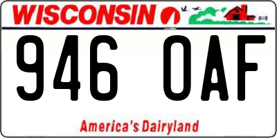 WI license plate 946OAF