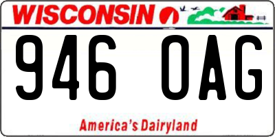 WI license plate 946OAG