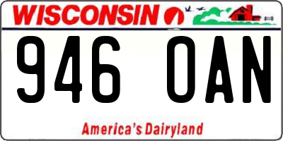 WI license plate 946OAN