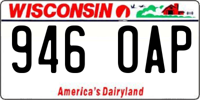 WI license plate 946OAP