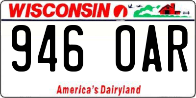 WI license plate 946OAR