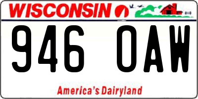 WI license plate 946OAW