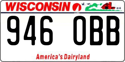 WI license plate 946OBB