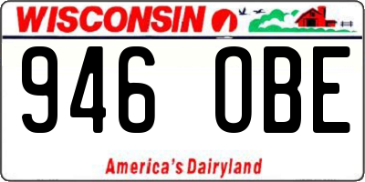 WI license plate 946OBE