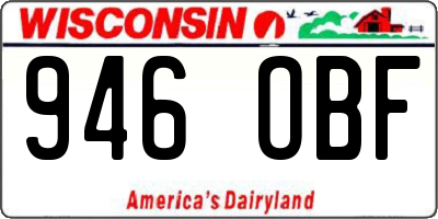 WI license plate 946OBF