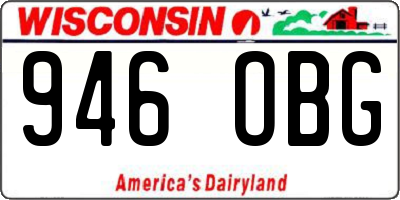 WI license plate 946OBG
